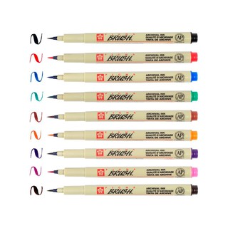 BỘ 9 CÂY SAKURA PIGMA BRUSH ĐỦ 9 MÀU