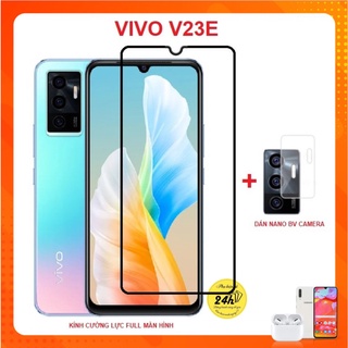 Kính cường lực full màn hình vivo v23 5g v23e + dán bảo vệ camera vivo v23 5g v23e - phukienso24h