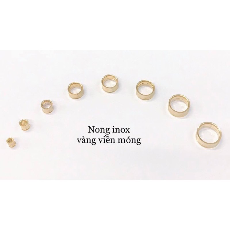 Nong inox vàng viền mỏng