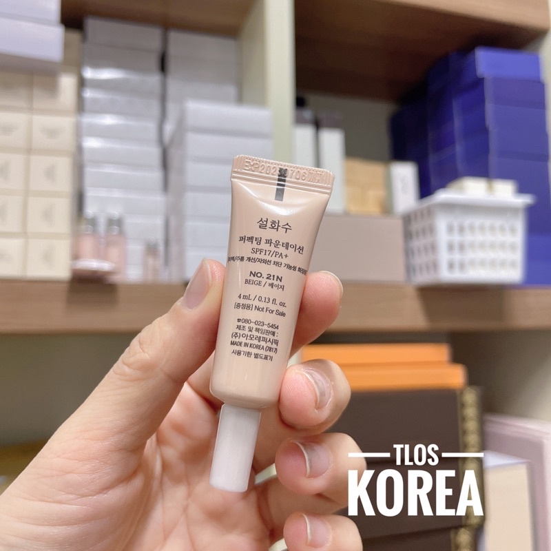 [4ml] Tuýp Sulwhaso Kem Nền Che Khuyết Điểm Hoàn Hảo Sulwhasoo Perfecting Foundation 4ml - Che khuyết điểm-Lâu Trôi 12h