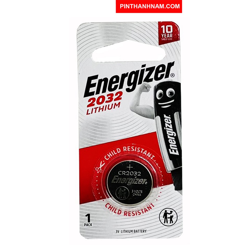 Pin CR2032 Energizer chính hãng vỉ 1 viên dung lượng rất cao