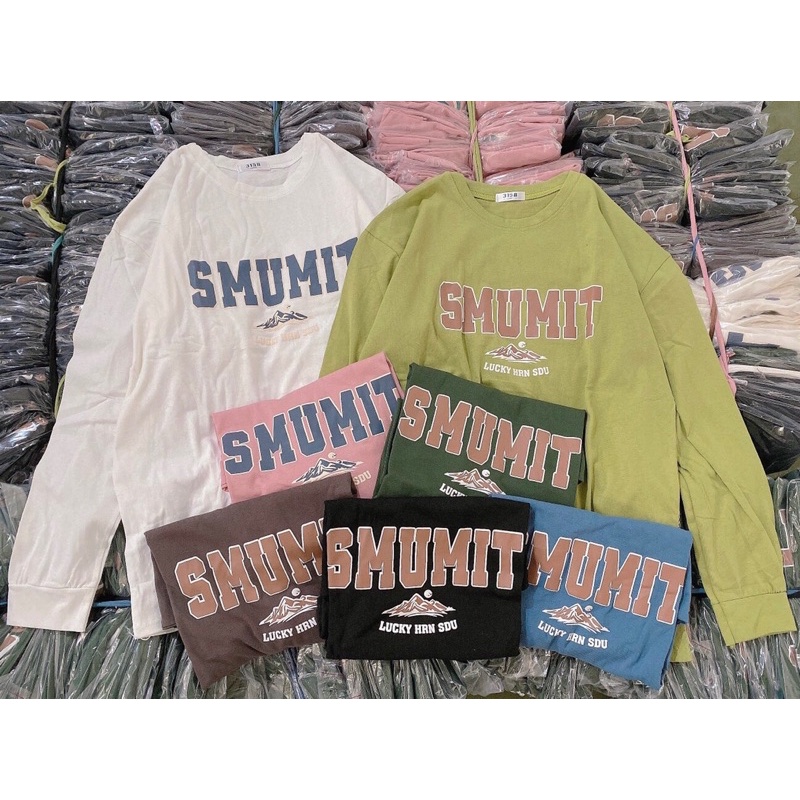 Áo thun dài tay cotton khô 3158 form to rộng-dd40