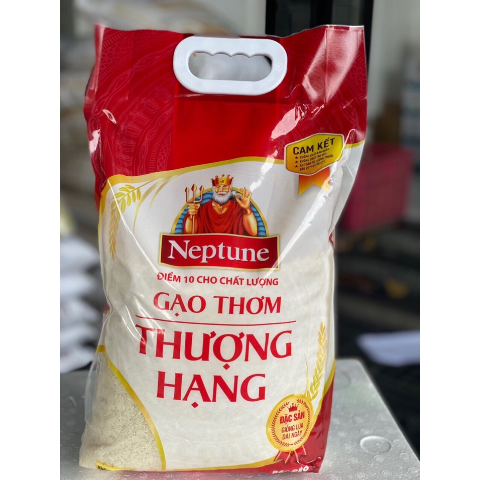 GẠO THƠM THƯỢNG HẠNG NEPTUNE BAO 5KG ĐIỂM 10 CHO CHẤT LƯỢNG