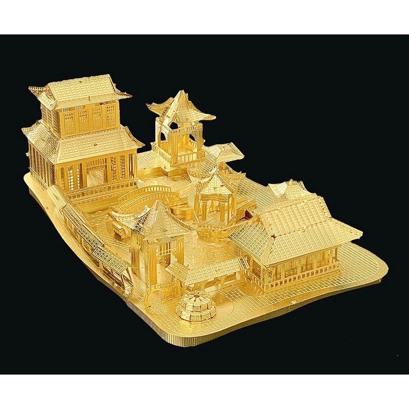 Mô Hình Lắp Ráp 3d kim loại công trình kiến trúc nổi tiếng( vàng và bạc)