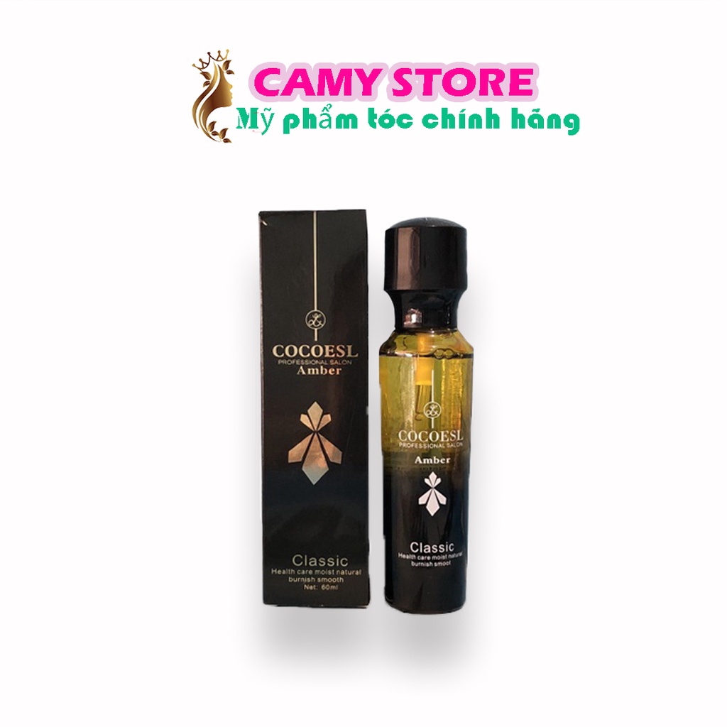 Tinh dầu dưỡng tóc Cocoesl Amber 60ml - Phục hồi tóc hư tổn và chẻ ngọn