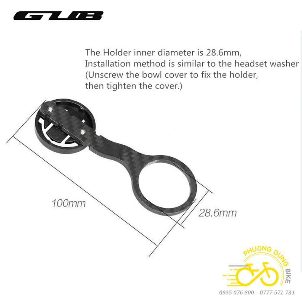 Giá Carbon GUB bắt đồng hồ Cateye, Garmin, Bryton