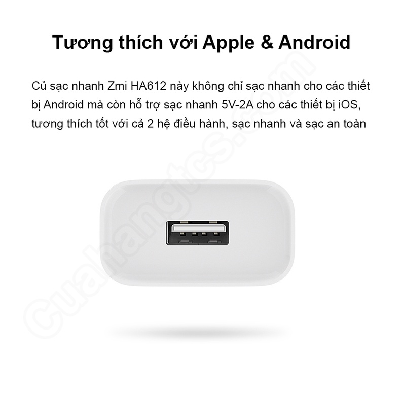 Củ sạc nhanh QC 3.0 Zmi HA612 18W  / HA716 20W  // Cáp sạc C to BHR4421GL