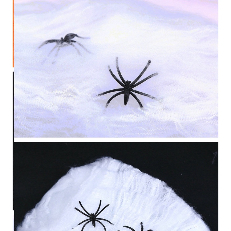 Nhện Giả Bằng Cotton Trang Trí Halloween