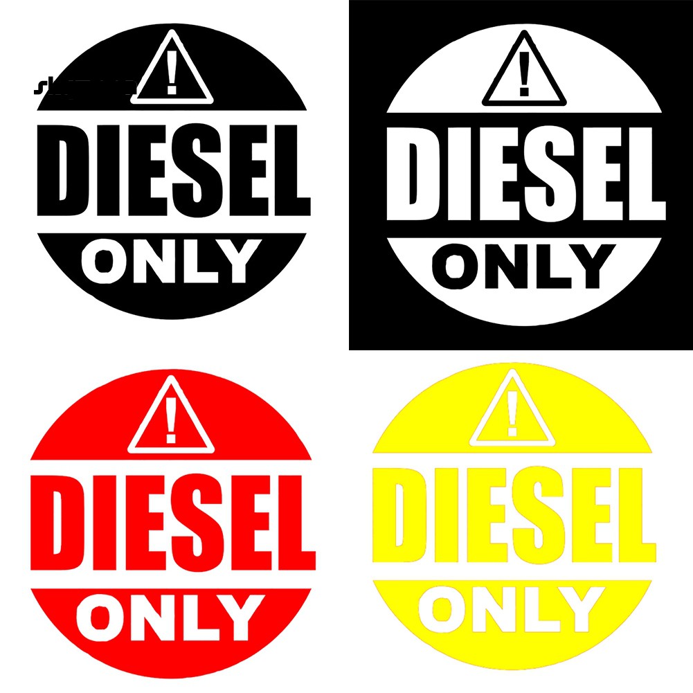 Đề can dán xe in chữ DIESEL ONLY phản quang độc đáo tiện dụng cho xe hơi