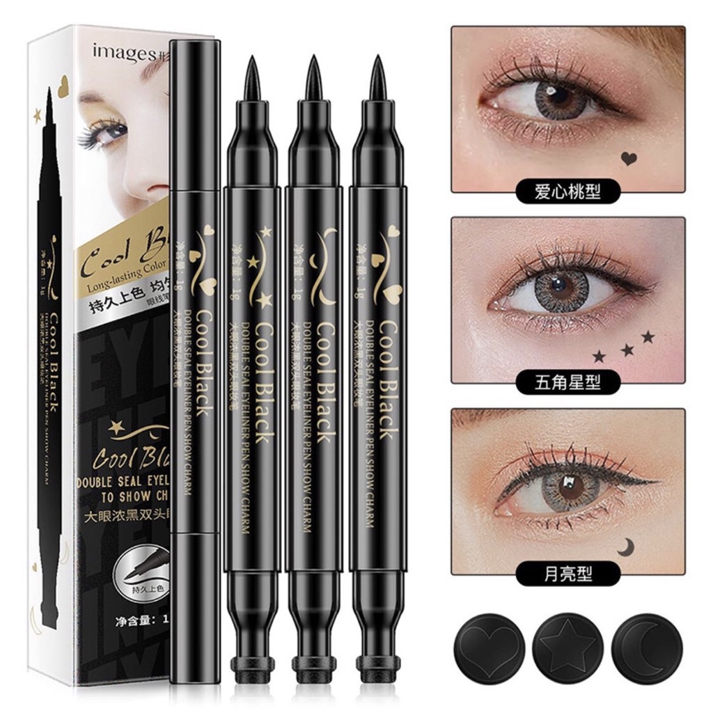 Bút Kẻ Mắt + In Hình Xăm 2in1 Heng Fang Double Eyeliner Hàng Nội Địa Trung HY8