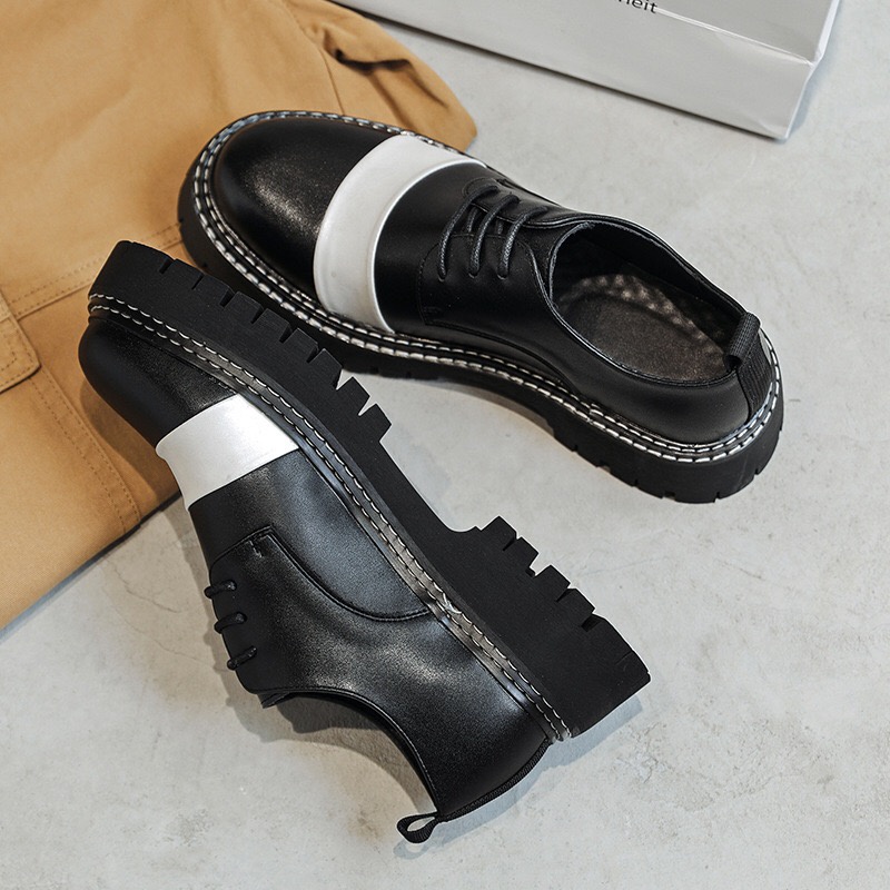 Giày Modern Derby hiện đại, Giày da nam HOMME cao cấp đế tăng 4,5cm chiều cao 3367-R