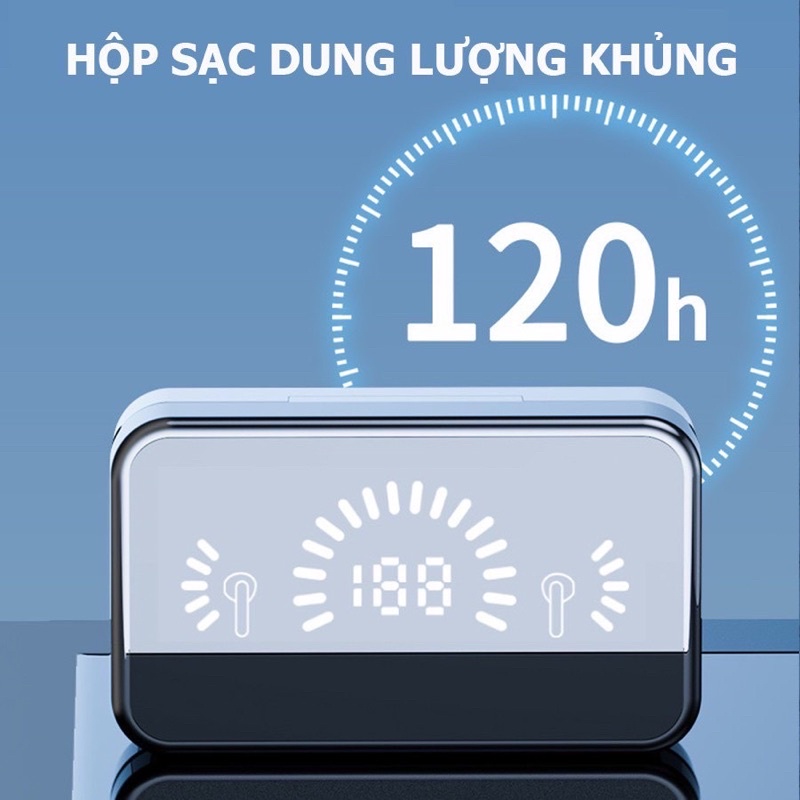 Tai Nghe Không Dây S20 Pro Bluetooth V5.2 - Âm Thanh Hifi 9D Cực Hay Có Micro màn hình LED chống thấm nước,Pin Trâu