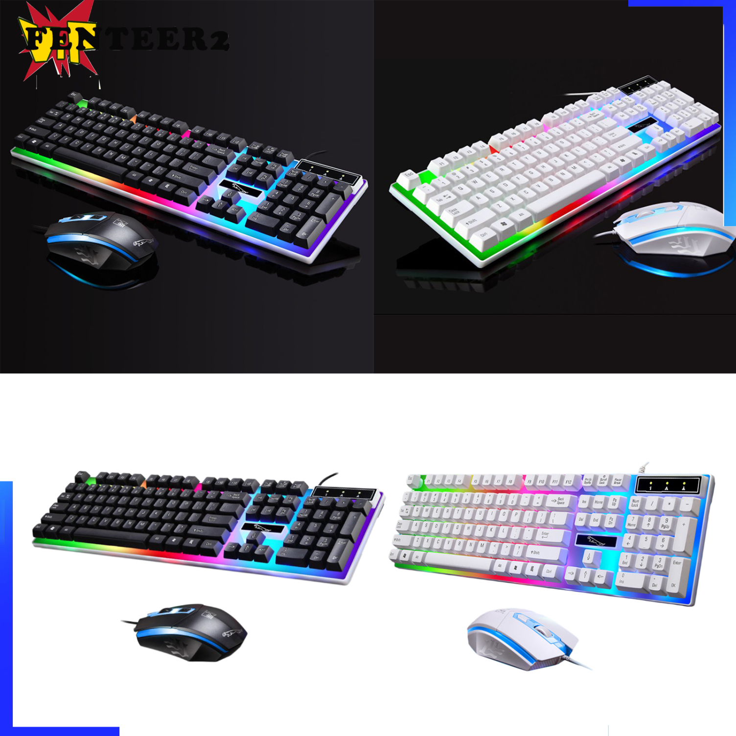 (Fenteer2 3c) Chuột Gaming Có Dây Cho Pc