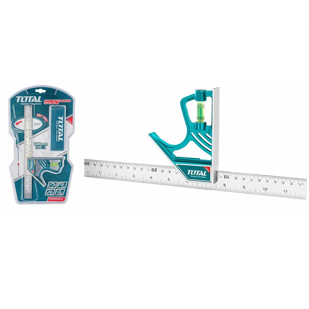 Thước vuông kết hợp cán nhựa 30 cm Total TMT653005