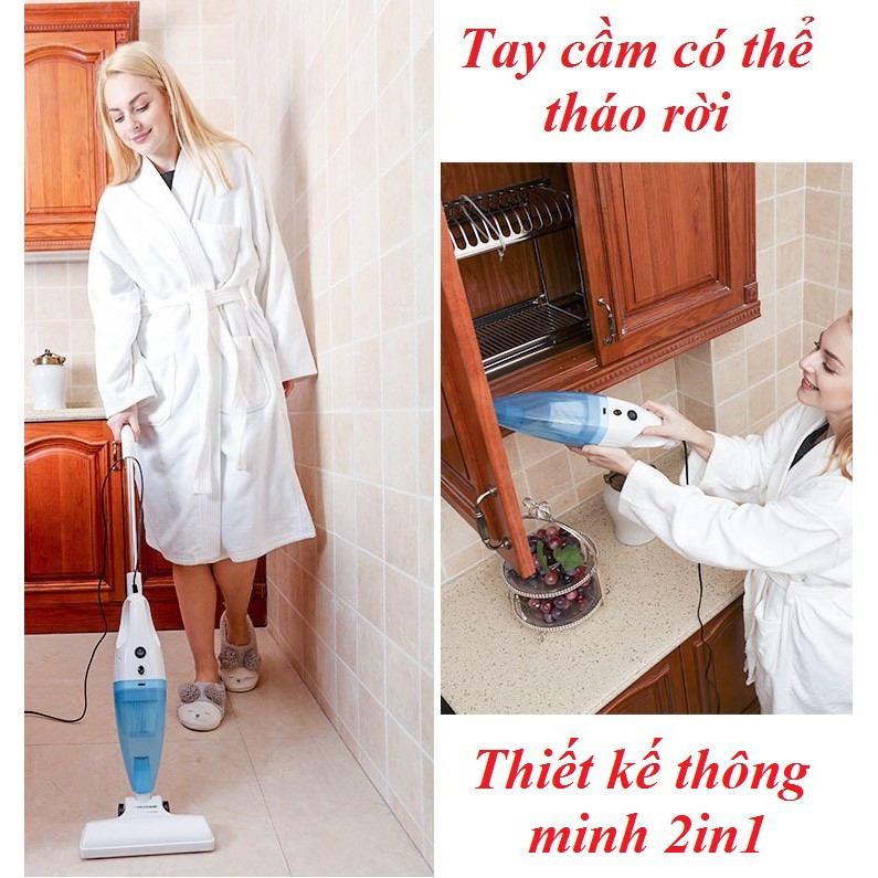 Máy hút bụi gia đình, Máy hút bụi cầm tay công nghệ siêu lốc xoáy, (600w) - Tặng thêm đầu lọc bụi