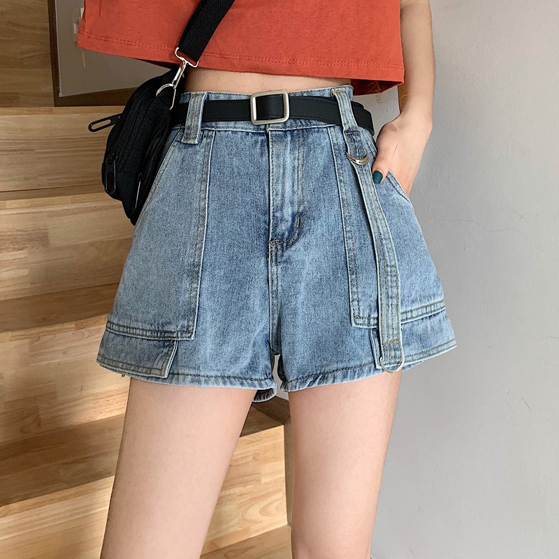 Quần short jeans có túi Ulzzang