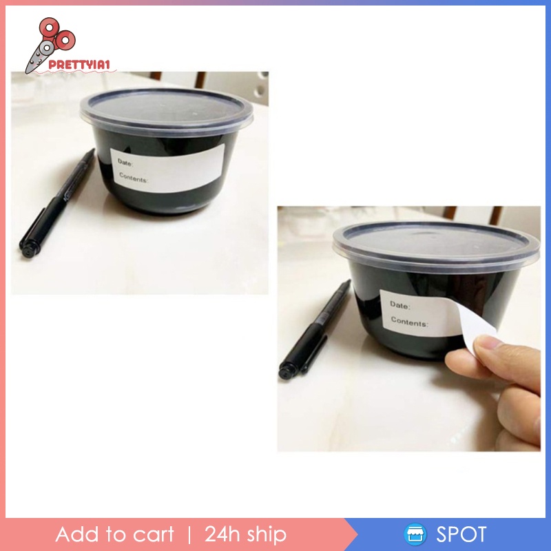 [Prettyia1] 1 Cuộn 125 Nhãn Dán Thực Phẩm Đông Lạnh Trơn Tháo Rời Được Kích Thước 25x77mm