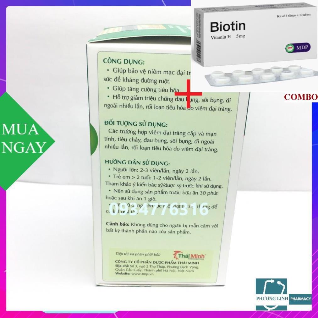Combo Biotin 5mg+ Tràng phục linh (Hộp 1 lọ 80 viên)