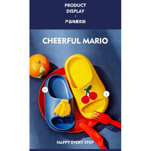 Dép Bánh Mì, Dép Trẻ Em Cheerful mario 9331 cho bé từ 3-10 tuổi