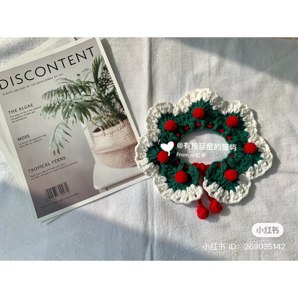 Yếm len handmade, vòng cổ giáng sinh cho chó mèo CHILLMEOW