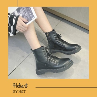 [ORDER GIÀY TẶNG TẤT] BOOTS NỮ CỔ CAO DA MỀM CÓ KHOÁ