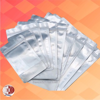 1kg Túi zip bạc đứng [1 mặt trong 1 mặt bạc / 2 mặt bạc ]