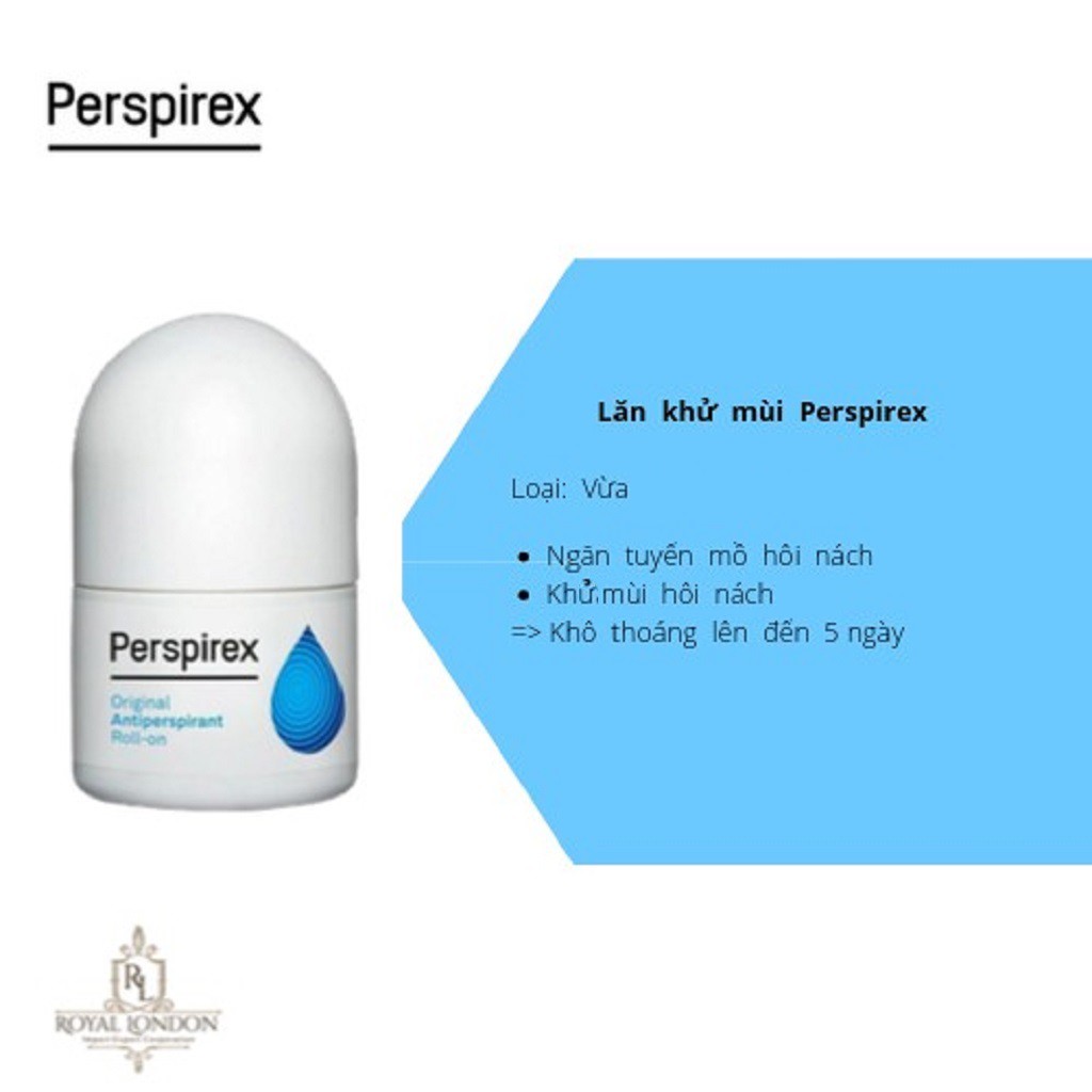 Lăn Khử Mùi Perspirex Dành Cho Mọi Loại Da 20ml