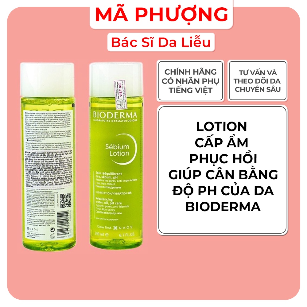 Dưỡng Sébium Lotion Bioderma (xanh) (200g)