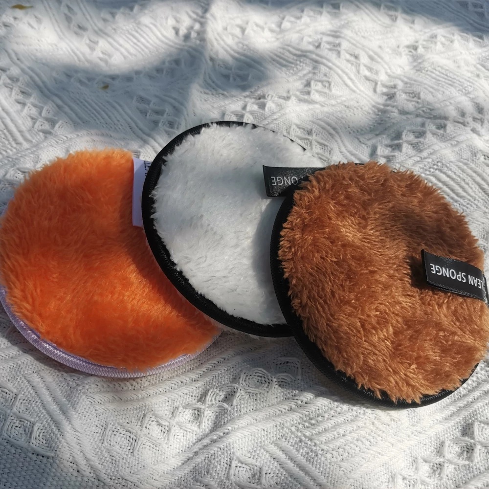 Miếng Bông Tẩy Trang Bằng Vải Vi Sợi Mềm Có Thể Tái Sử Dụng