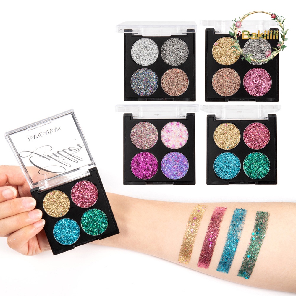 【BK】HANDAIYAN Glitter Star Sequins Pearlescent Eyeshadow Palette Long Lasting Makeup