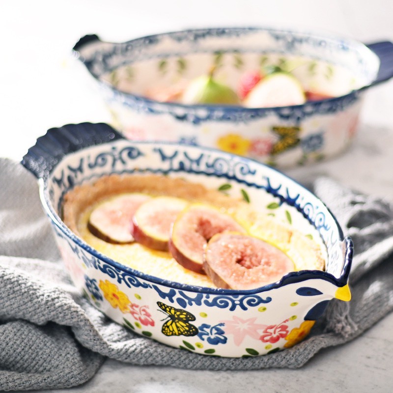 Thố sứ sâu lòng dáng con gà