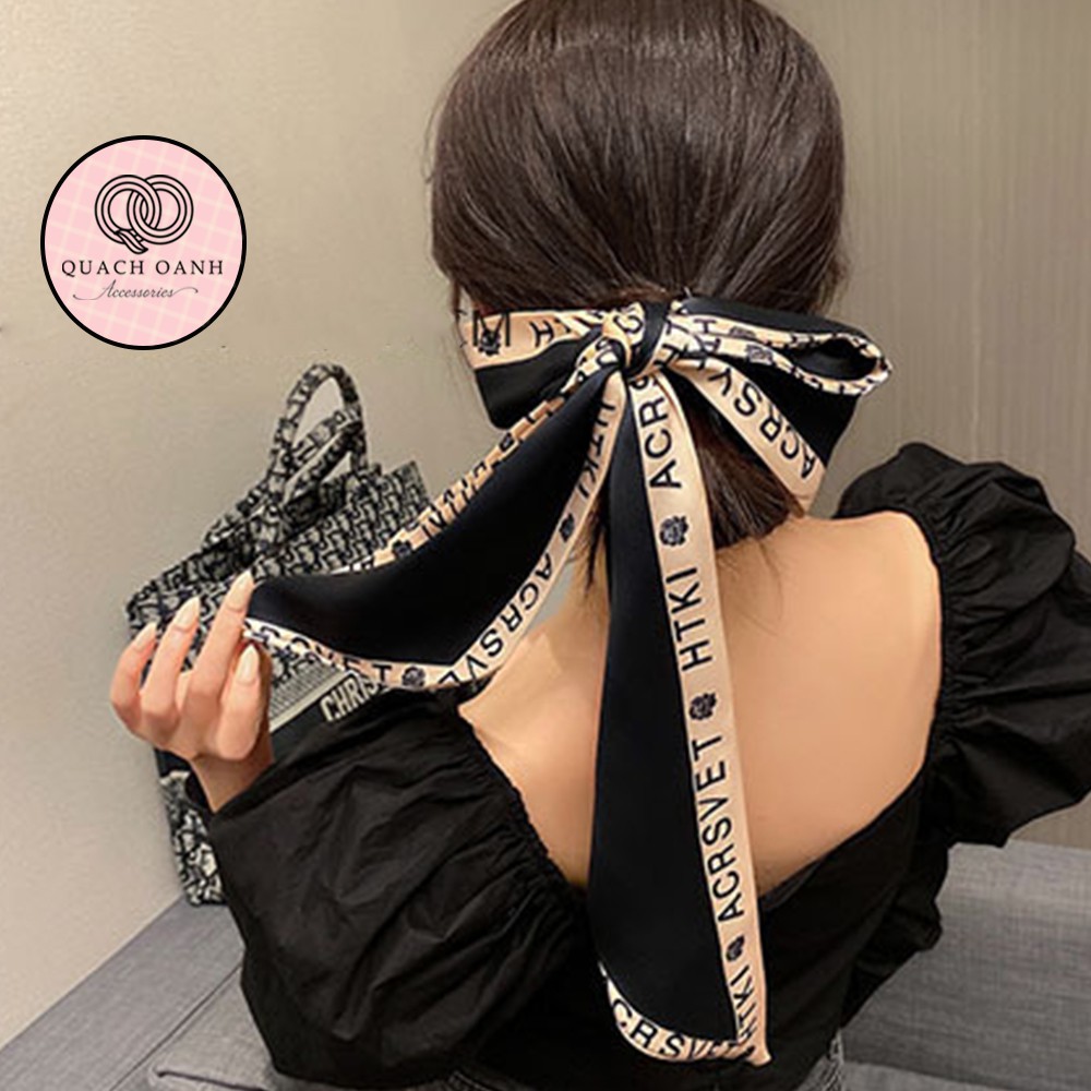 Khăn lụa Hàn Quốc phong cách cổ điển kiểu Pháp buộc tóc quàng cổ cho bạn gái – KH31