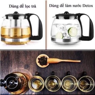 Bộ ấm pha trà thủy tinh