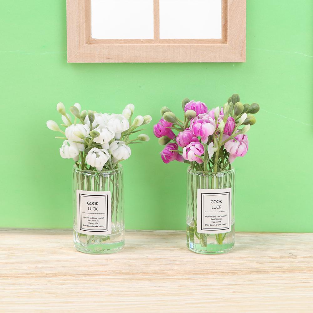 Lọ Thủy Tinh Cắm Hoa Trang Trí Nhà Búp Bê