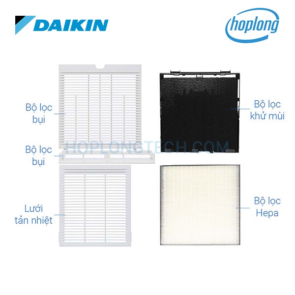 Máy lọc không khí tạo ẩm Daikin MCK55TVM6 Diện tích lọc: 41m2 - Công suất tiêu thụ: 58W - Độ ồn: 53dB