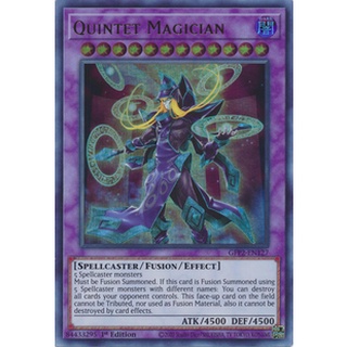 Thẻ bài YUGIOH - UK - Quintet Magician - GFP2-EN127 - Ultra Rare 1st Edition - Fusion Monster