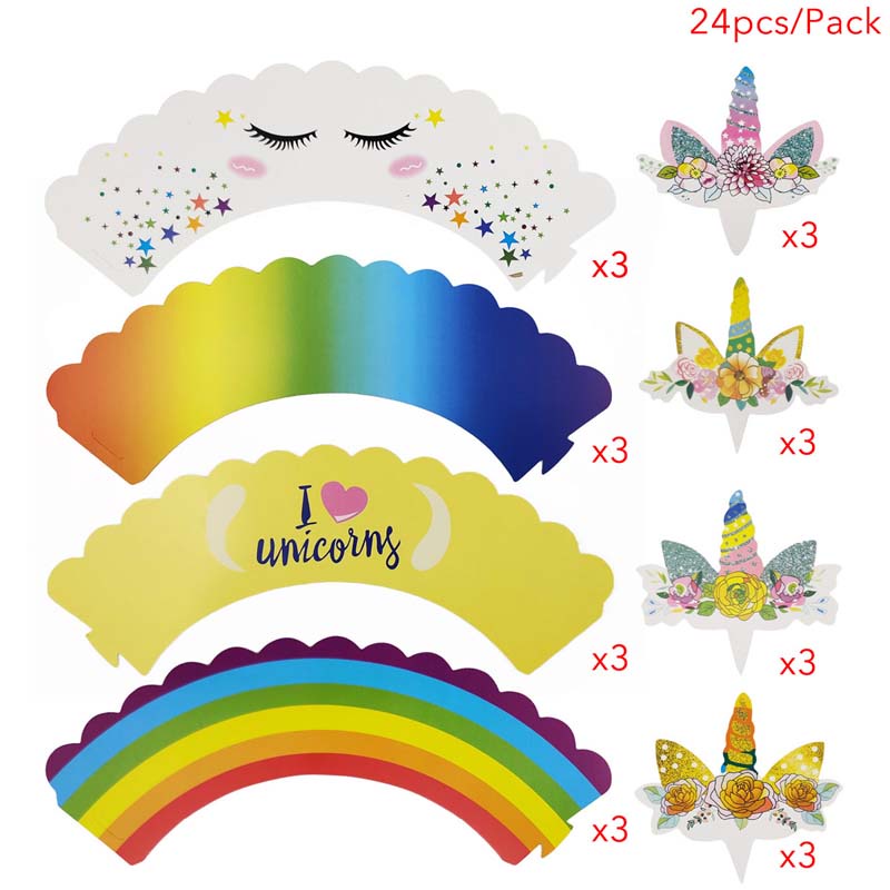 Đế Bánh Cupcake Hình Kỳ Lân Xinh Xắn