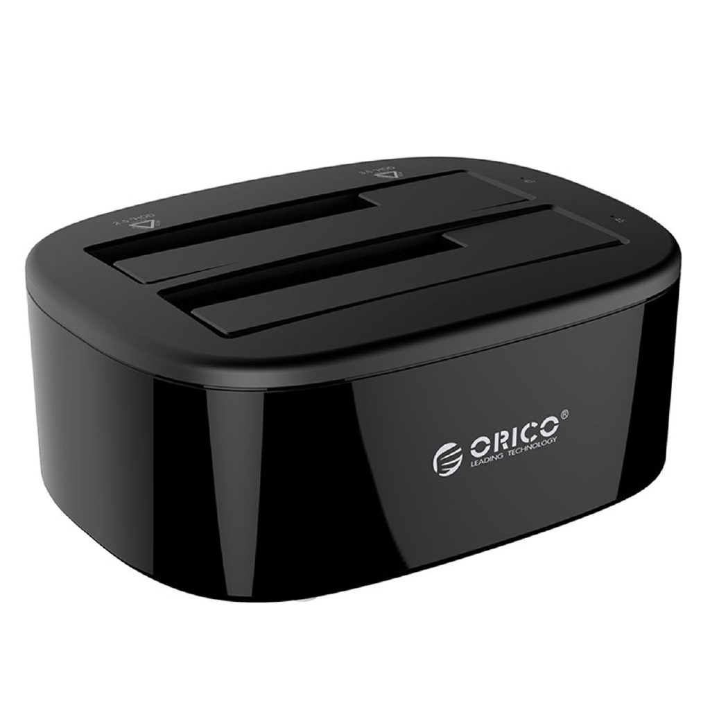 E ORICO 6228US3-BK Dual Bay USB3.0 2.5/3.5 inch Universal Hard Disk Box Base