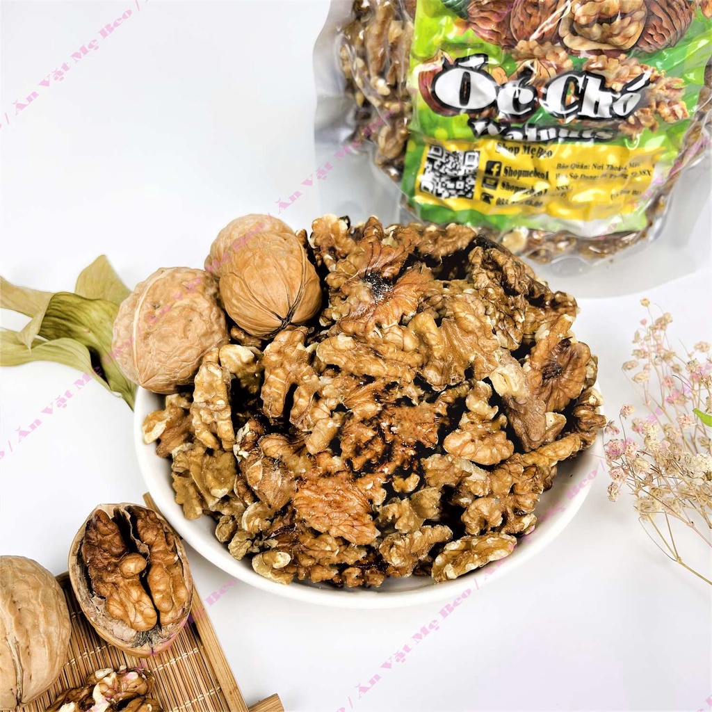 Nhân hạt óc chó Mỹ hữu cơ tươi tách Sạch Vỏ 500g