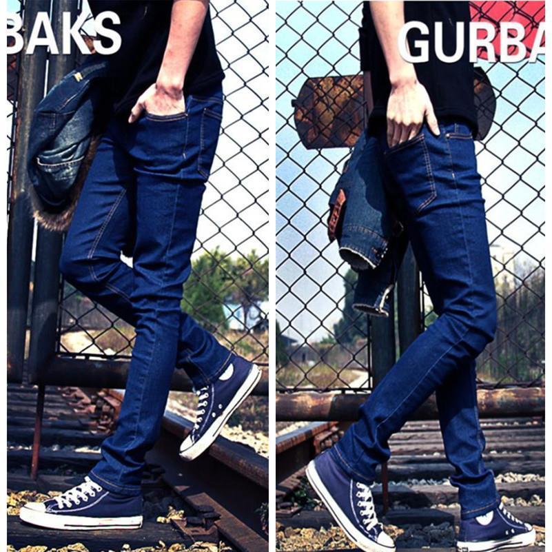 Quần Legging Denim Mỏng Ống Suông Kiểu Hàn Quốc Cá Tính Cho Nam