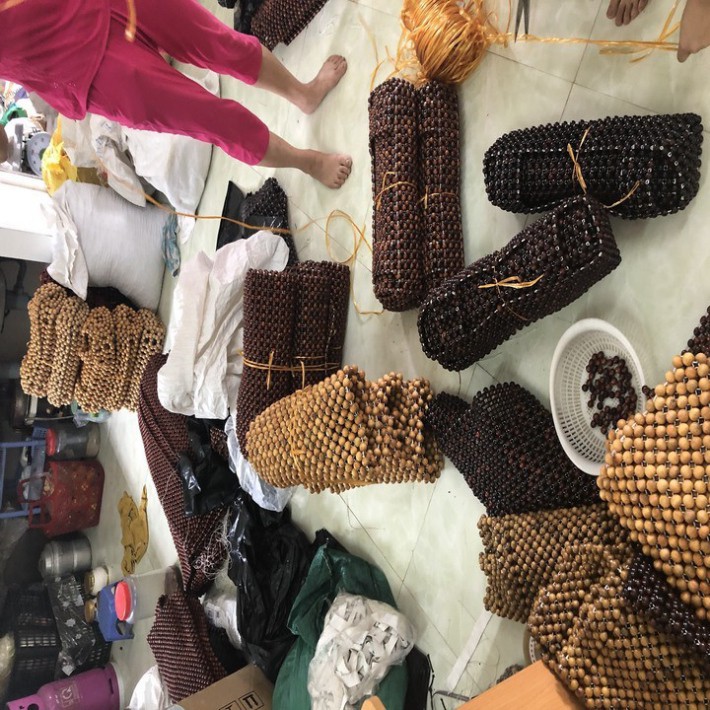 Sản Phẩm Bộ hạt gỗ tựa lưng massage ô tô cao cấp 100% gỗ Bách Xanh tự nhiên BX-M .