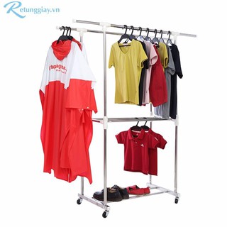 Giàn phơi quần áo di động inox
