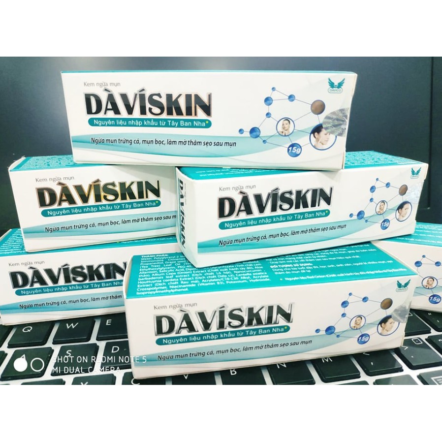 ✔️️️Kem Ngừa Mụn DAVISKIN 15g - Nguyên Liệu Nhập Khẩu Từ Tây Ban Nha