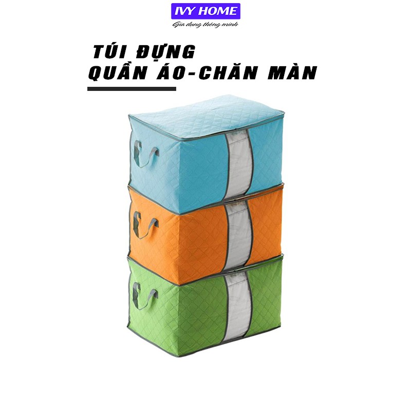 𝑭𝒓𝒆𝒆𝑺𝒉𝒊𝒑 Túi vải đựng quần áo mùa đông, chăn màn cỡ lớn 60Cm Loại 1