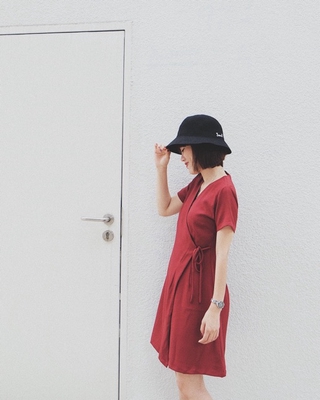 Đầm kimono vạt chéo