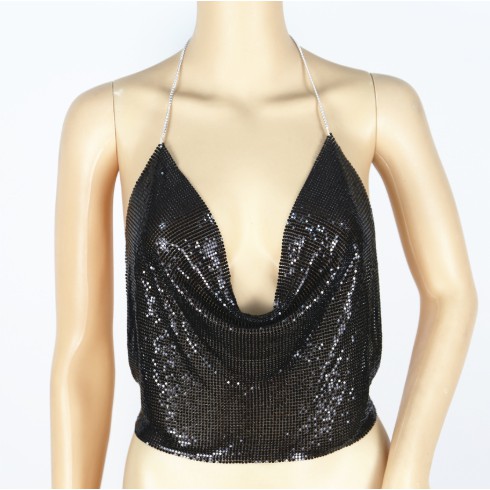 Hàng có sẵn - Áo yếm lấp lánh phong cách sexy