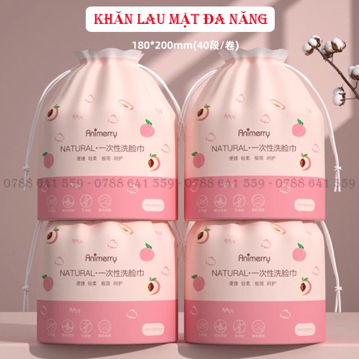 Khăn Lau - Khăn Mặt Khô Tẩy Trang ❤️FREE SHIP❤️ Dùng 1 Lần Đa Năng ANIMERRY COTTON Cao Cấp