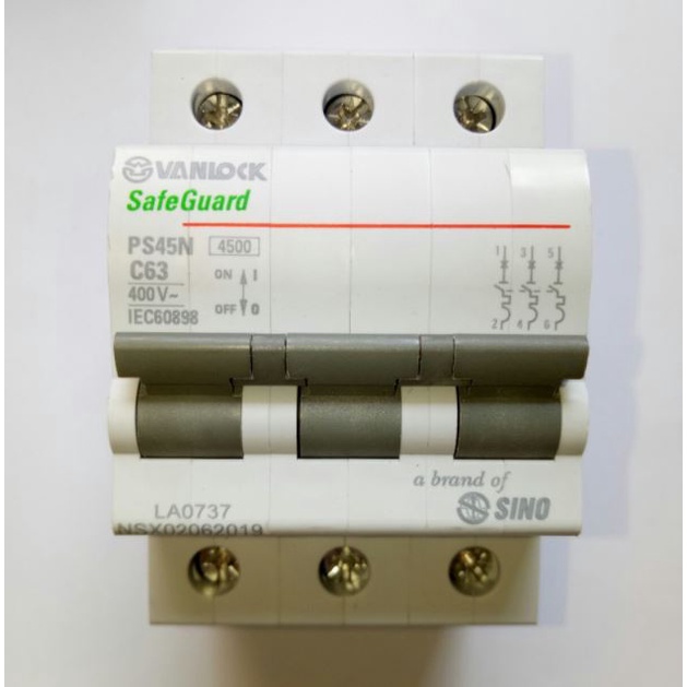 [SINO] Cầu dao tự động 3 tép, Áp tô mát, MCB 3P 10A,16A,20A,25A,32A,40A,50A,63A- Hàng chính hãng BH 12 tháng