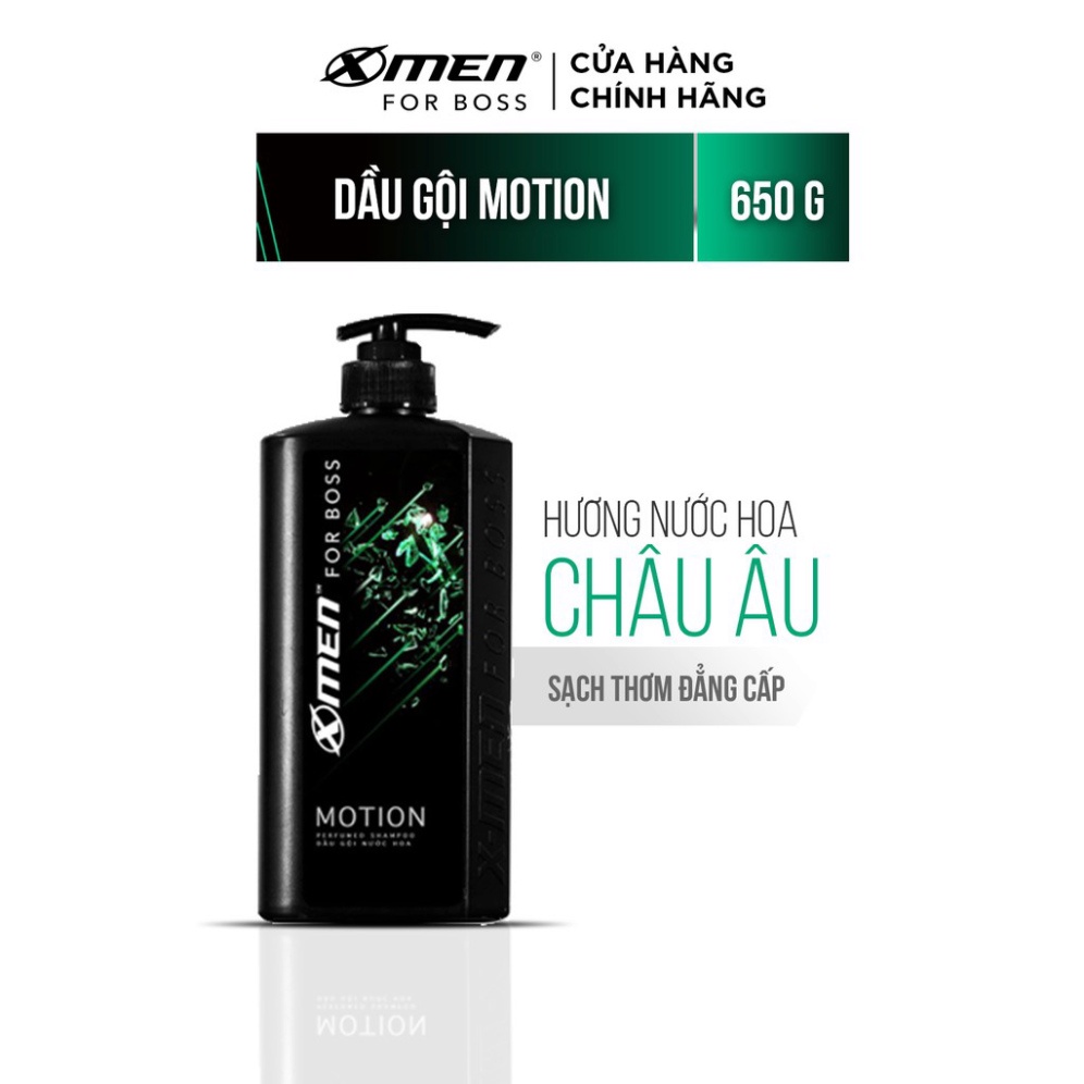Dầu gội nước hoa X-Men For Boss Motion - Mùi hương năng động phóng khoáng 650g