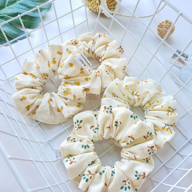 Dây Buộc Tóc Scrunchies AlittleMORE Hoa Nhí Xinh Xắn Đủ Size Cột Tóc Đẹp Dễ Thương